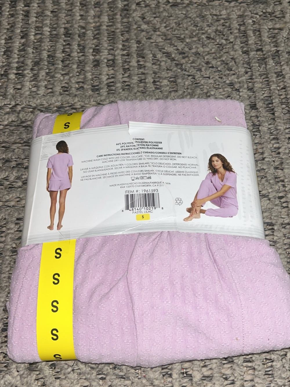 Honeydew Intimates Lavender 3-Piece Lounge Set – Tee, Shorts & Joggers - Picture 3 of 3